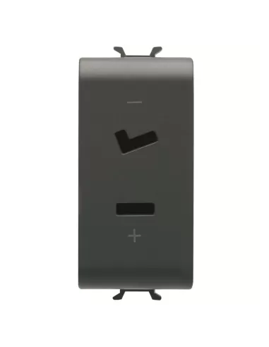 Gewiss gw112452 selv socket 2p 6a 24v polarized ta 1m black